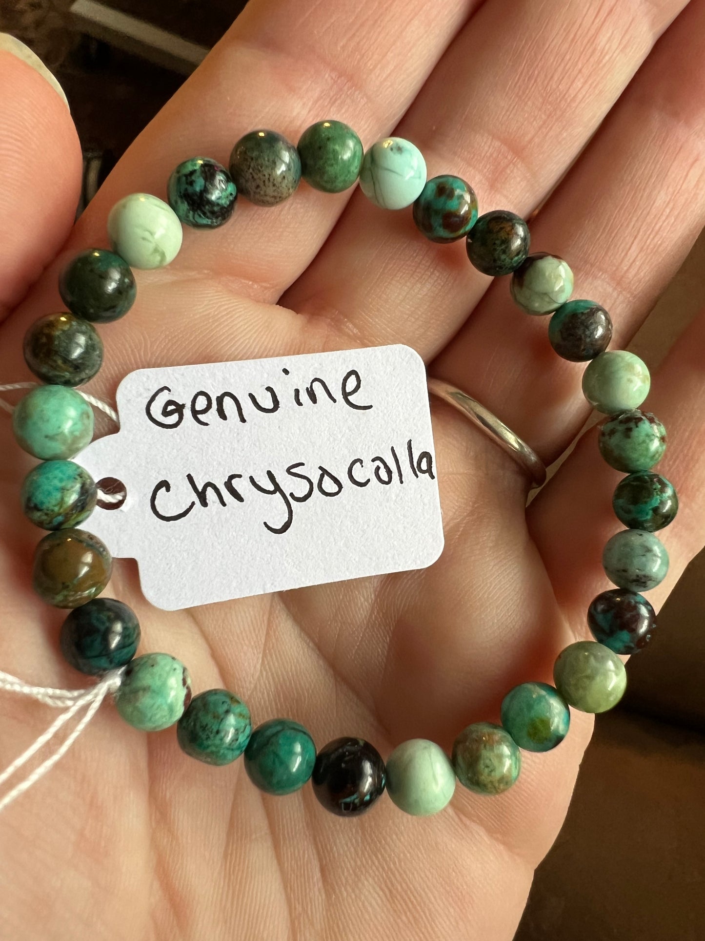 Gemstone stretch bracelet