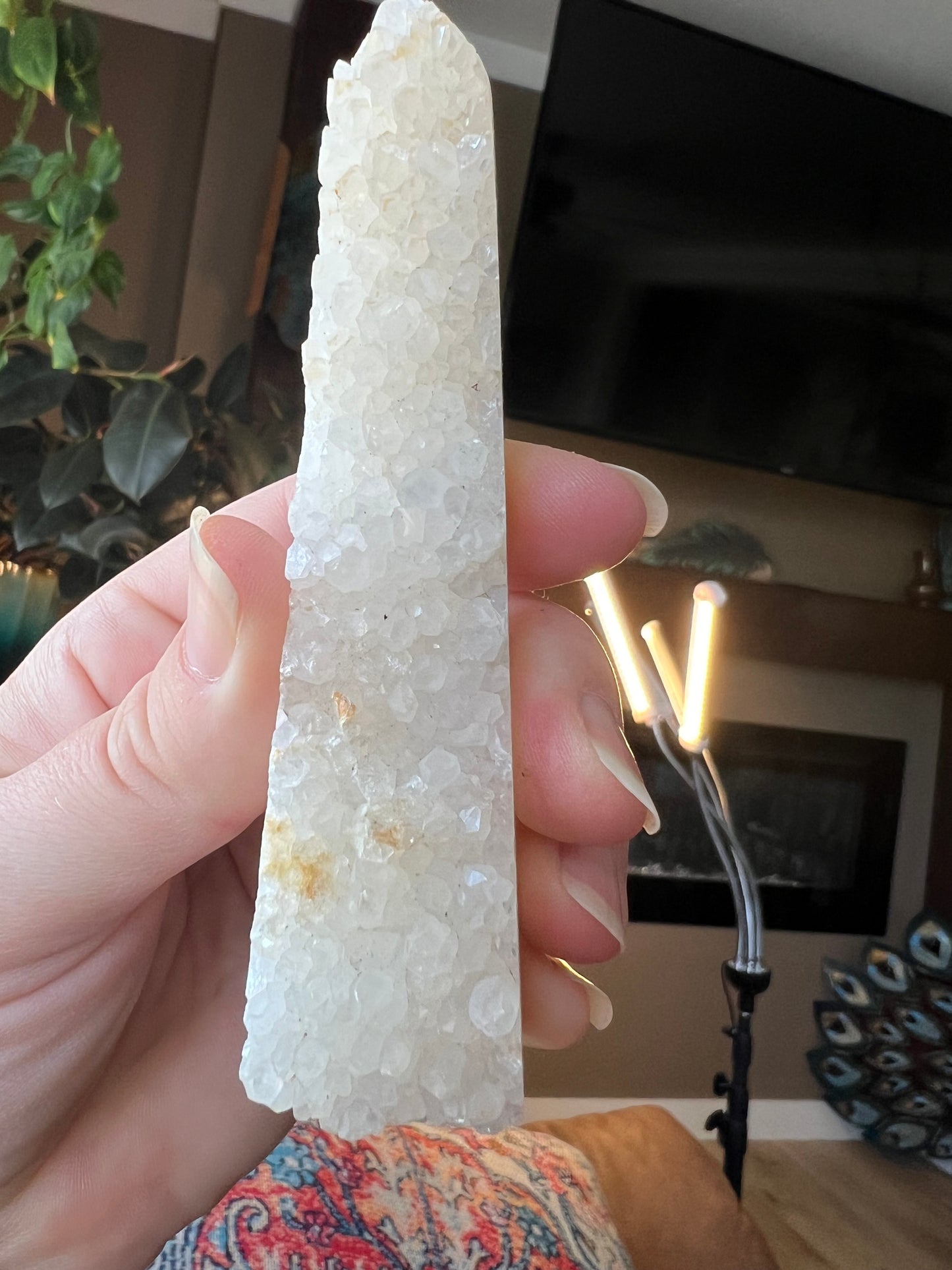 White Crystal Druzy Tower