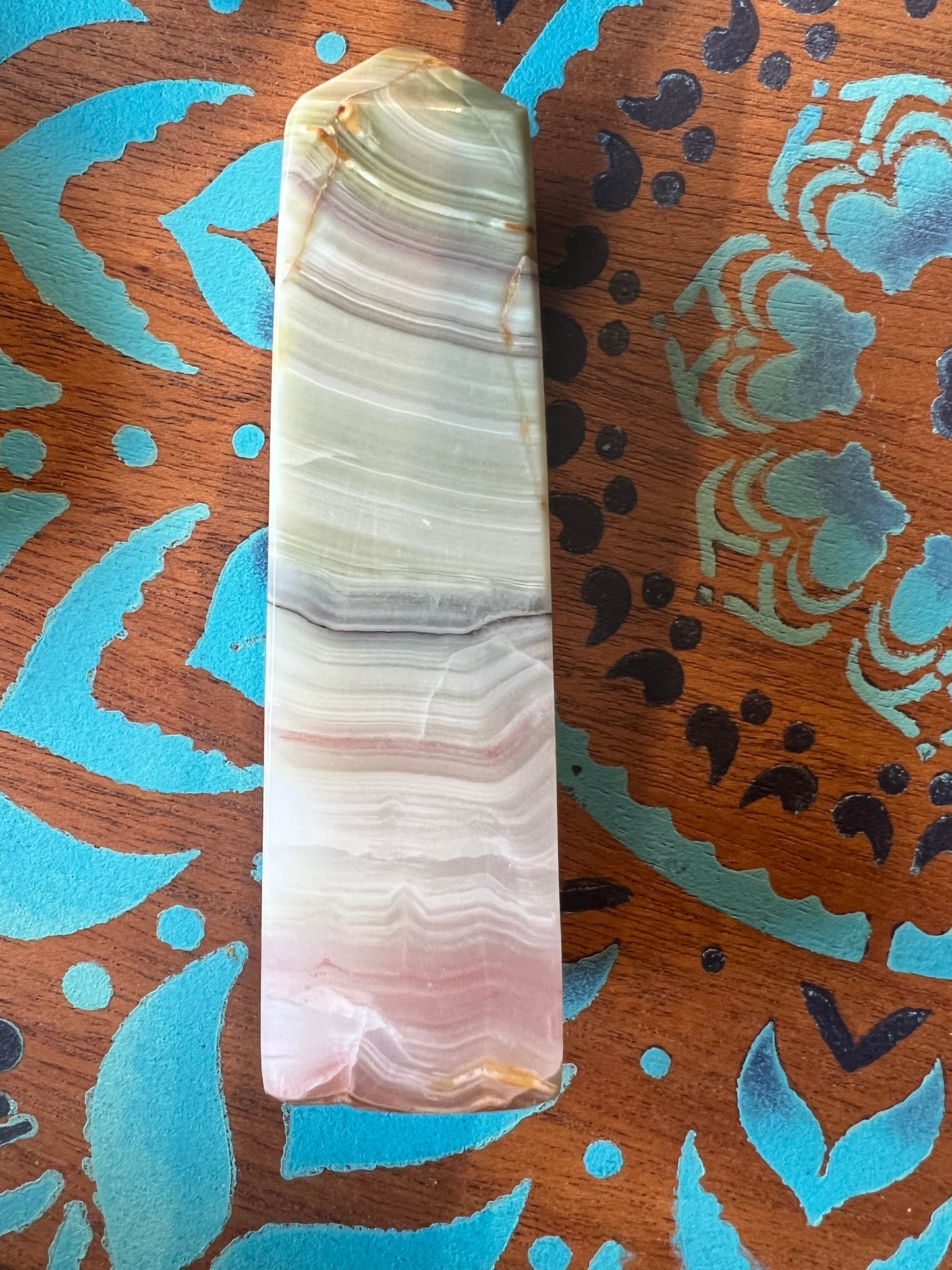 Pink banded onyx