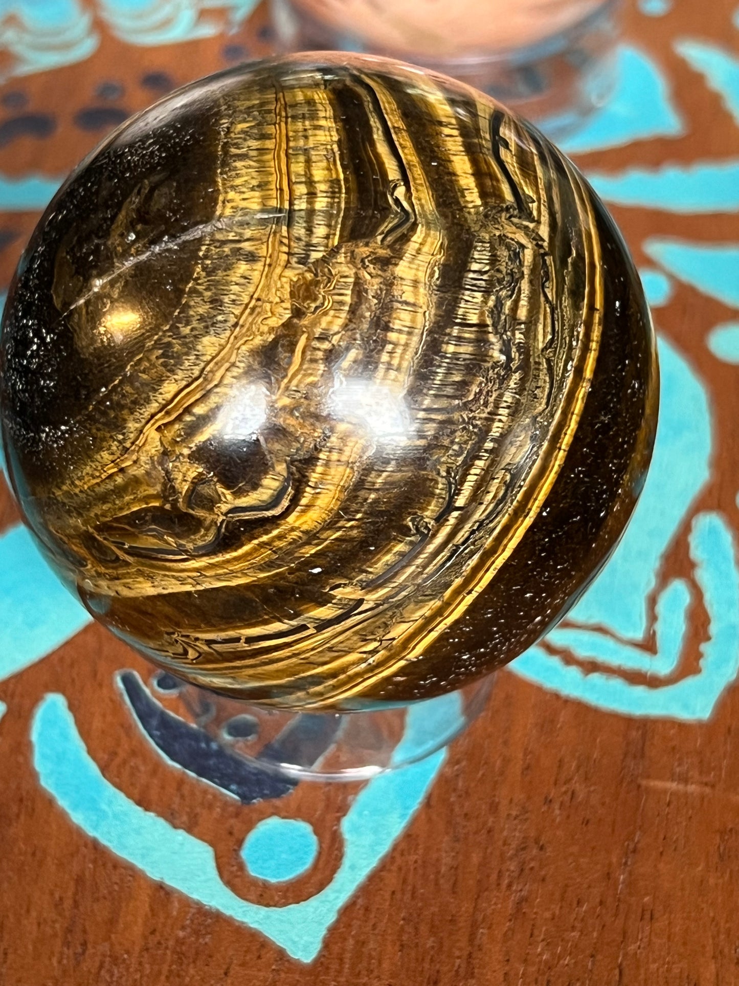 Tiger eye sphere