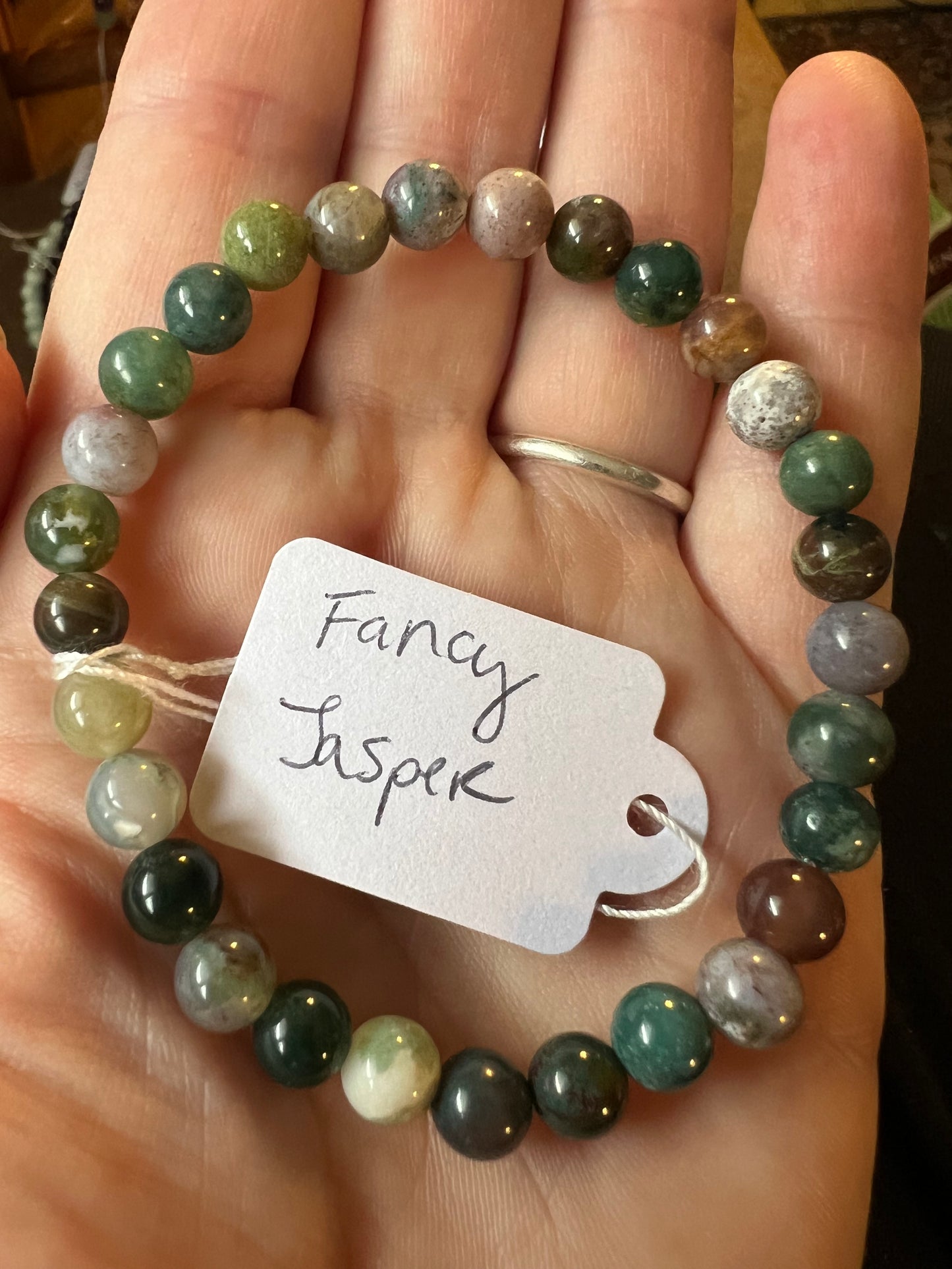 Gemstone stretch bracelet