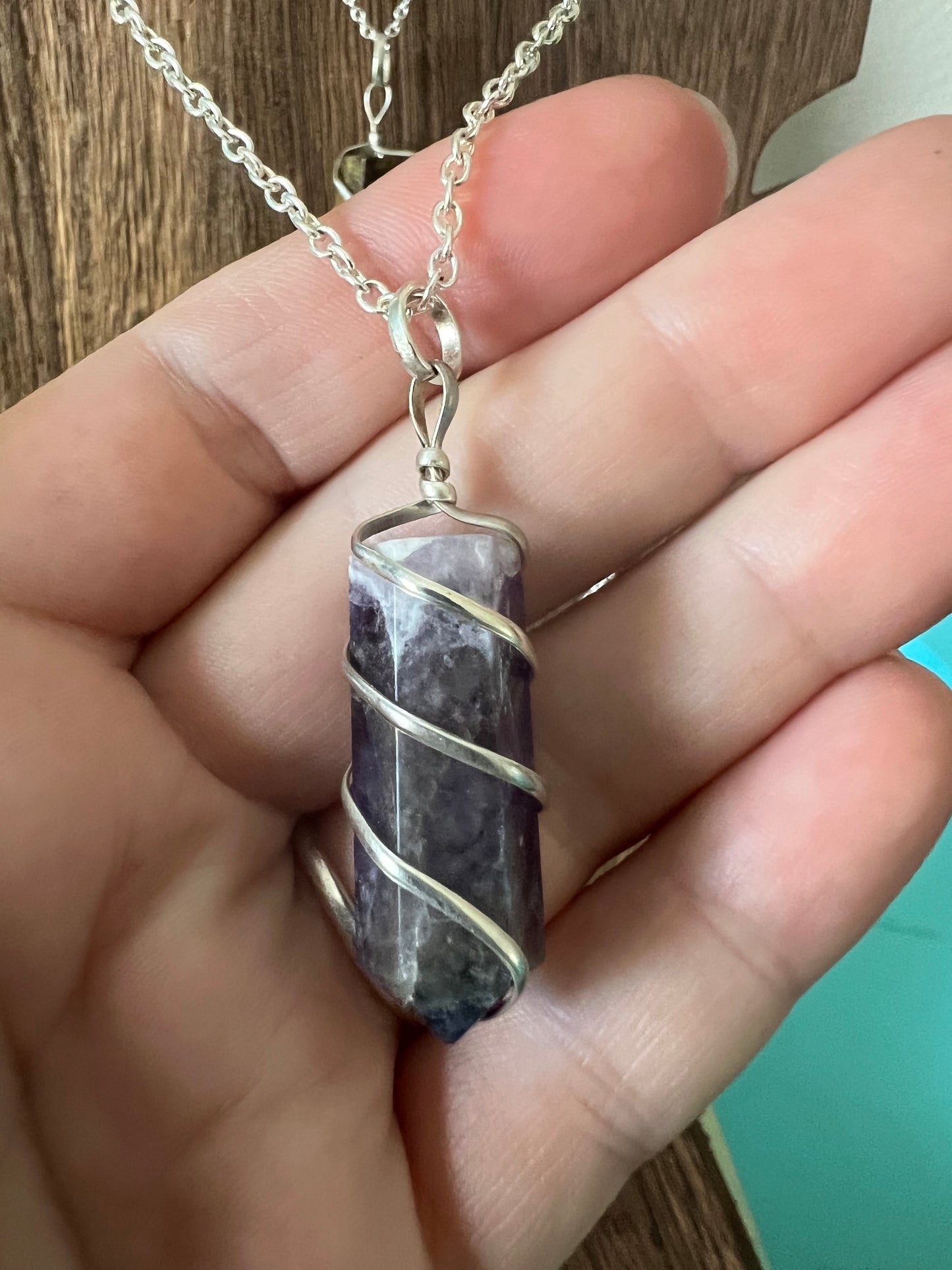 Gemstone necklace pendants