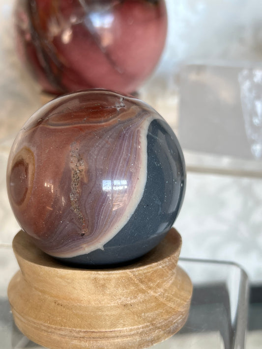 Polychrome jasper sphere