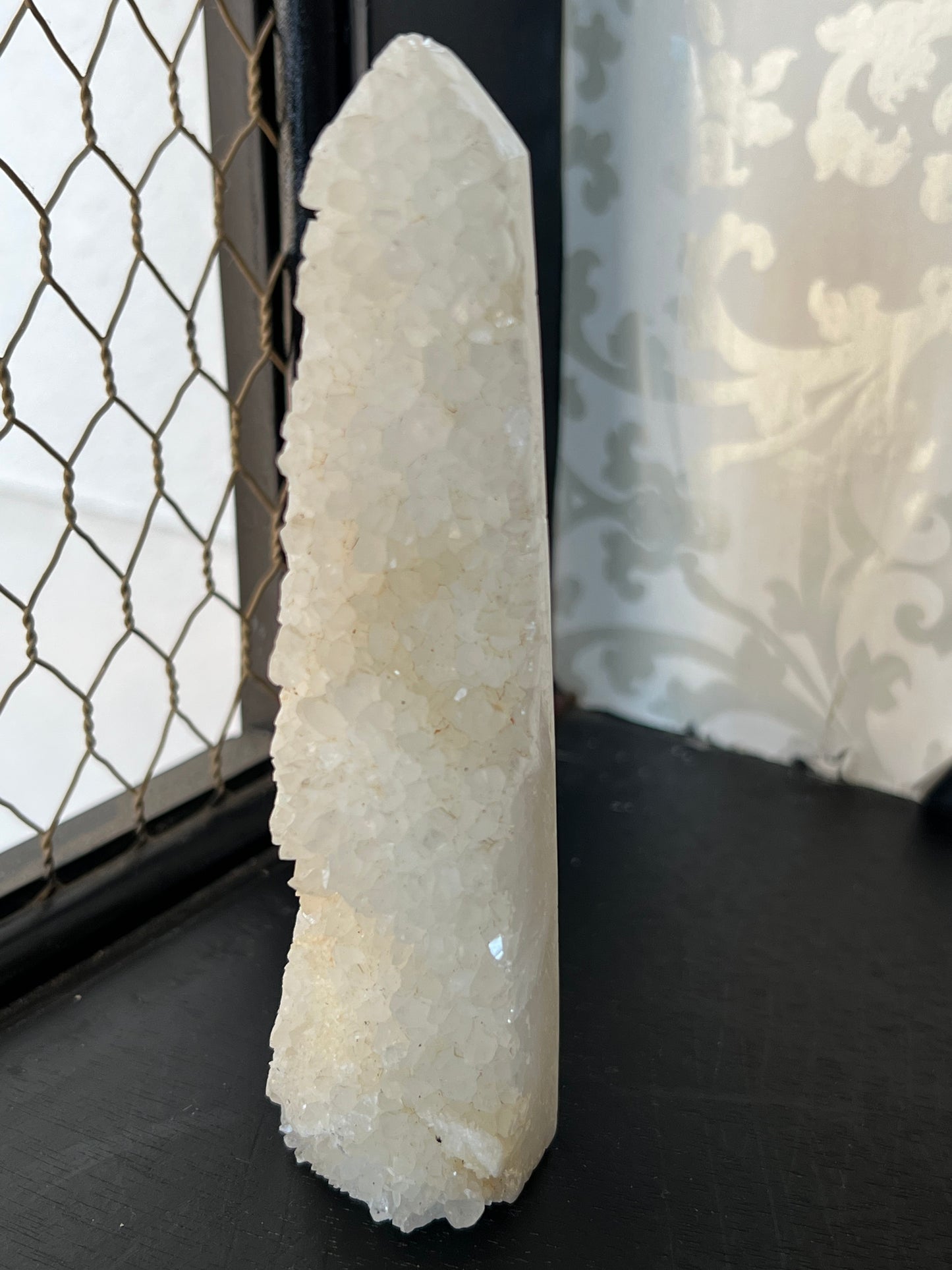 White Crystal Druzy Tower