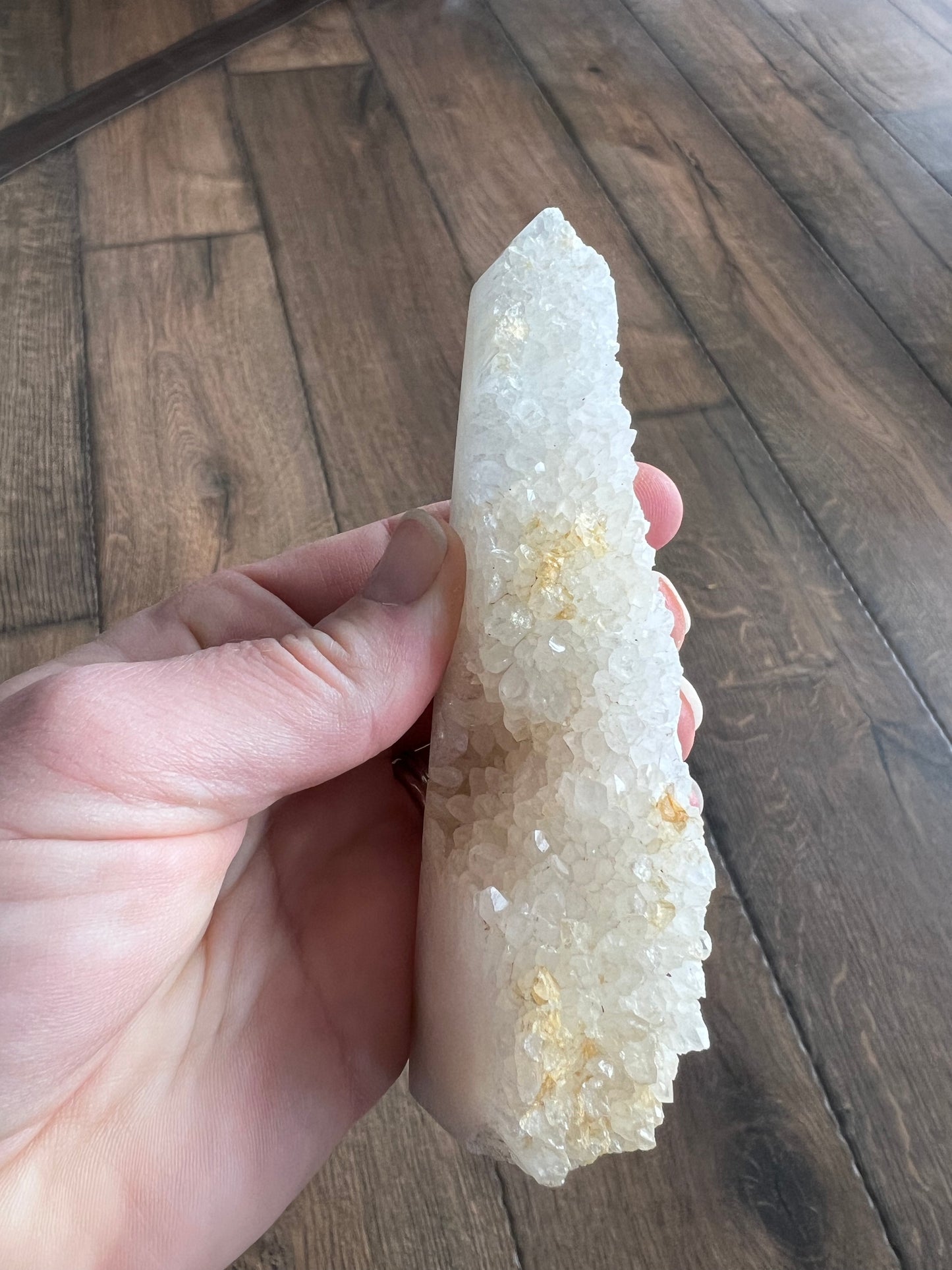 White Crystal Druzy Tower